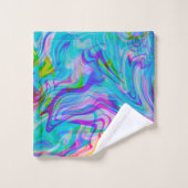 Trippy Liquid Colorful Abstract Pattern Blue Bad Handdoek (Wasdoekje)