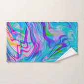Trippy Liquid Colorful Abstract Pattern Blue Bad Handdoek (Handdoek)