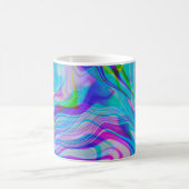 Trippy Liquid Colorful Abstract Pattern Blue Koffiemok (Center)