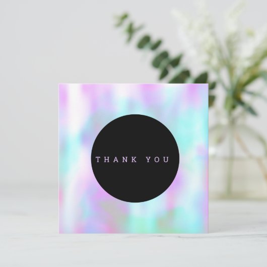 Trippy Liquid Ink Marble Hartelijk dank Kaart (Staand voorkant)