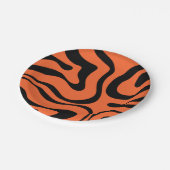 Trippy Liquid Swirl Modern Abstract Zwart Sinaasap Papieren Bordje (Gekanteld)