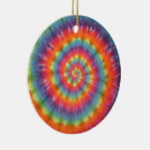 Trippy Little Swirl Tie Dye PhatDyes Keramisch Ornament (Rechts)