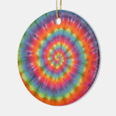 Trippy Little Swirl Tie Dye PhatDyes Keramisch Ornament (Links)