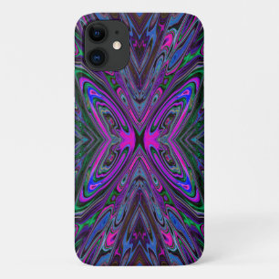 Trippy Magenta, Blauwe en Groene Abstracte Vlinder Case-Mate iPhone Case