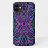 Trippy Magenta, Blue en Green Abstracte Butterfly Case-Mate iPhone Case (Achterkant)