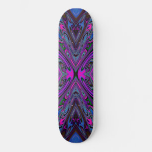 Trippy Magenta, Blue en Green Abstracte Butterfly Persoonlijk Skateboard