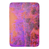 Trippy Magenta en Oranje Impressionistische Tuin Badmat (Voorkant Verticaal)