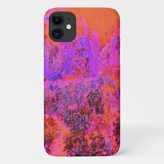 Trippy Magenta en Oranje impressionistische tuin Case-Mate iPhone Case (Achterkant)