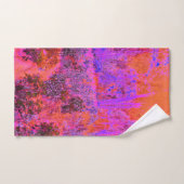 Trippy Magenta en Oranje impressionistische tuin Handdoek (Handdoek)