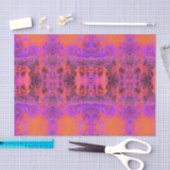Trippy Magenta en Oranje impressionistische tuin Tissuepapier (Craft)