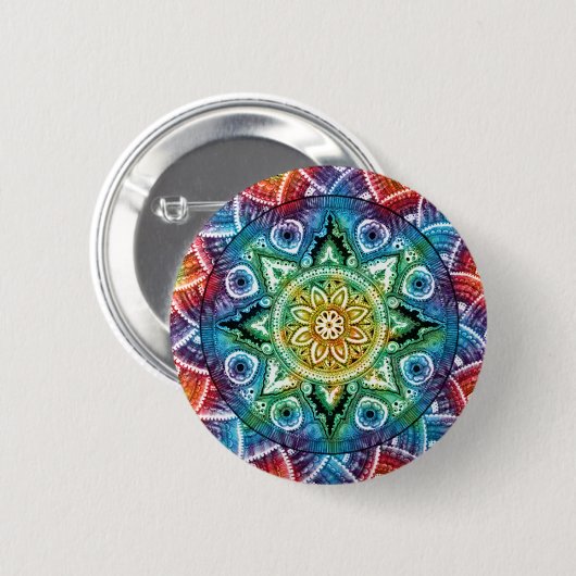 Trippy Mandala Ronde Button 5,7 Cm (Voorkant /achterkant)
