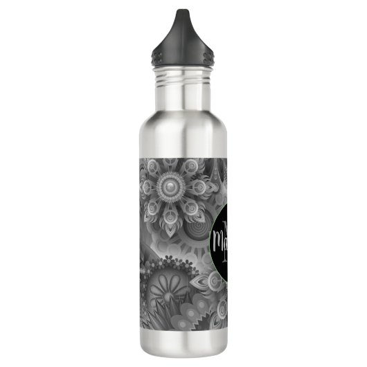 Trippy Mandalas Monogram Waterfles (Links)