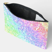 Trippy Maximalist Groovy Boho Bold Rainbow Marble Etui (Open)