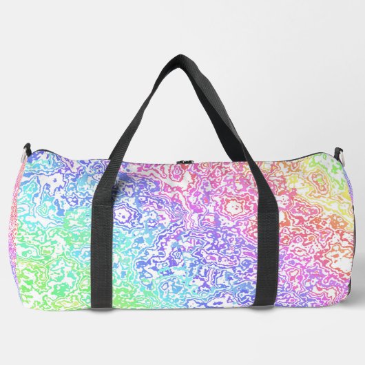 Trippy Maximalist Groovy Boho Bold Rainbow Marble Plunjezak (Voorkant)