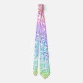 Trippy Maximalist Groovy Boho Bold Rainbow Marble Stropdas (Achterkant)