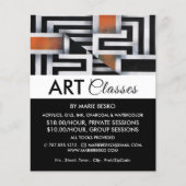 Trippy Maze Pattern, Art Class Adverteren Flyer (Voorkant)