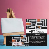 Trippy Maze Pattern, Art Class Adverteren Flyer