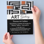 Trippy Maze Pattern, Art Dealer, Gallery Flyer (Hand)