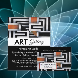 Trippy Maze Pattern, Art Dealer, Gallery Flyer