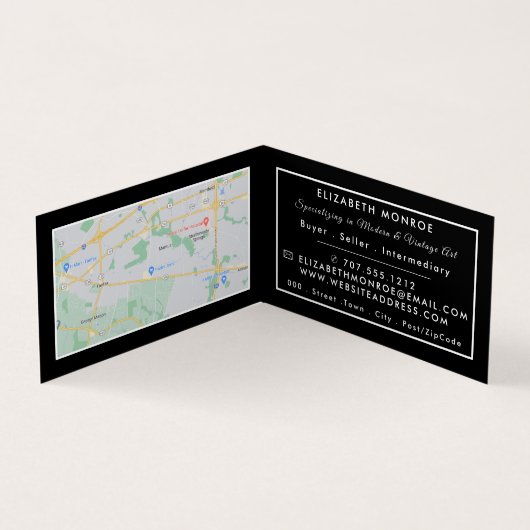 Trippy Maze Pattern, Art Dealer, Gedetailleerd Visitekaartje (Binnen)