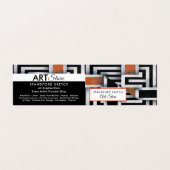 Trippy Maze Pattern, Art Supplies, Gedetailleerd Visitekaartje (Buitenkant ongevouwen)