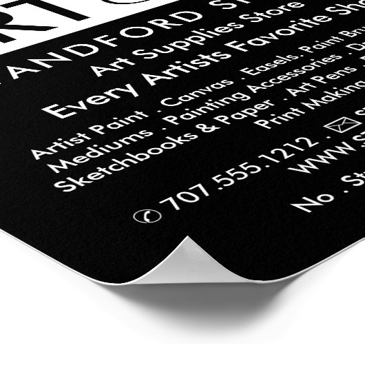 Trippy Maze Pattern, Art Supplies Store Poster (Hoek)