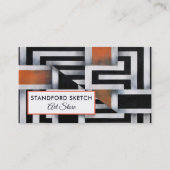 Trippy Maze Pattern, Art Supplies Store Visitekaartje (Voorkant)