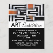 Trippy Maze Pattern, artistieke tentoonstelling Ad Flyer (Voorkant)