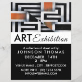 Trippy Maze Pattern, artistieke tentoonstelling Ad Flyer (Voorkant)