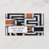 Trippy Maze Pattern, kunstleraar Visitekaartje (Voorkant)