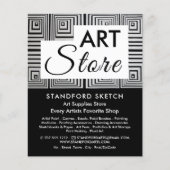 Trippy Maze Squares, Art Supplies Store Flyer (Voorkant)