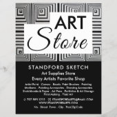 Trippy Maze Squares, Art Supplies Store Flyer (Voorkant)