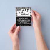 Trippy Maze Squares, Art Teacher, Art Classes Flyer (Hand)