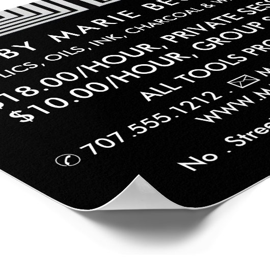 Trippy Maze Squares, Art Teacher, Art Classes Poster (Hoek)