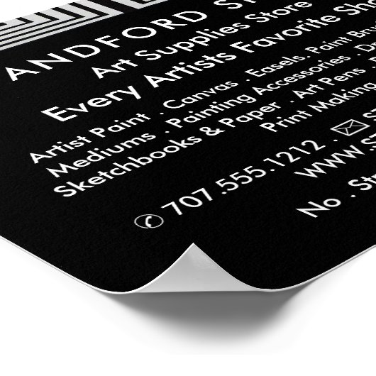 Trippy Maze Squares, Kunstbenodigdheden Winkel Poster (Hoek)