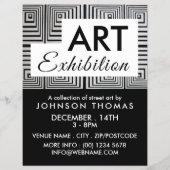 Trippy Maze Squares, Kunstenaar Tentoonstelling Ad Flyer (Voorkant)