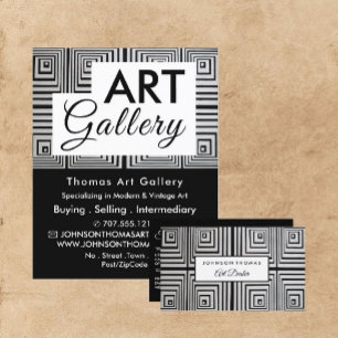 Trippy Maze Squares, Kunsthandelaar, Galerij Flyer