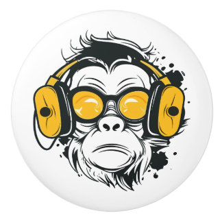 Trippy Monkey Ceramic Pull Keramische Knop