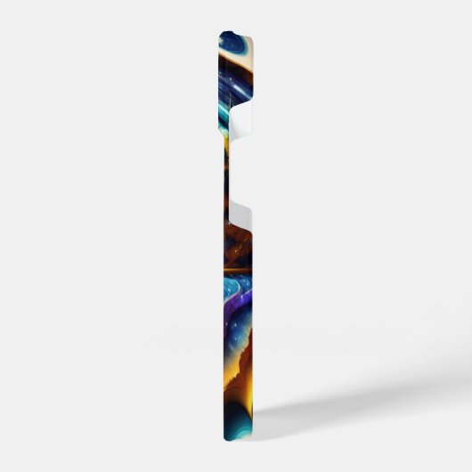 Trippy mountian sky illusion ai generated iPhone hoesje (Linkerkant)