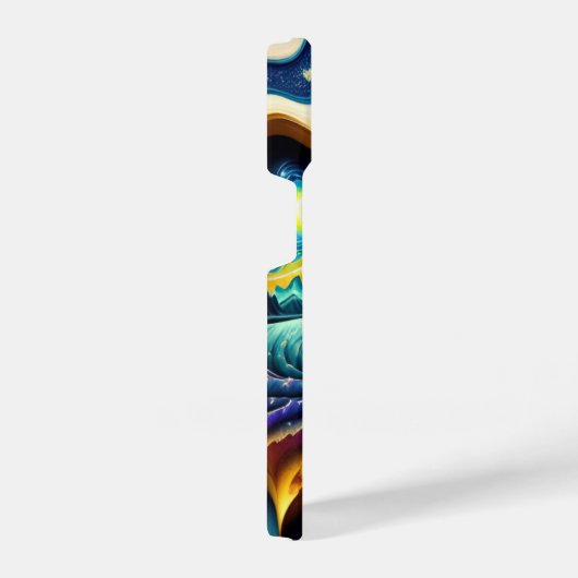 Trippy mountian sky illusion ai generated iPhone hoesje (Rechterkant)