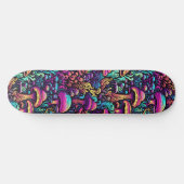 Trippy Mushroom Art Schilderij Skateboard (Horizontaal)