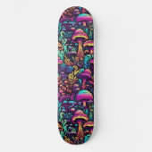 Trippy Mushroom Art Schilderij Skateboard (Voorkant)