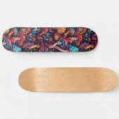 Trippy Mushroom Art Schilderij Skateboard (Horizontaal)