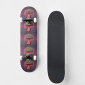 Trippy Mushroom Custom Name Persoonlijk Skateboard (Voorkant)