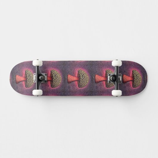 Trippy Mushroom Custom Name Persoonlijk Skateboard (Horizontaal)