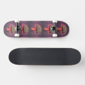 Trippy Mushroom Custom Name Persoonlijk Skateboard (Horizontaal)