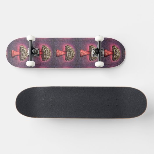 Trippy Mushroom Custom Name Persoonlijk Skateboard (Horizontaal)
