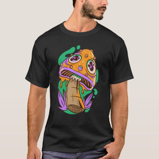 trippy mushroom fungi t-shirt (Voorkant)