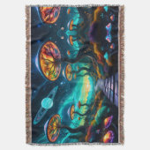 Trippy Mushroom Planet II Deken (Voorkant Verticaal)