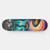 Trippy Mushroom Planet Persoonlijk Skateboard (Horizontaal)